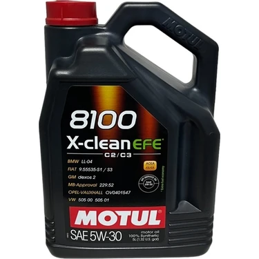 Motul 8100 X-Clean Efe 5W-30 5 Litre Motor Yağı (Üretim Yılı: