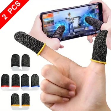 Oyun Eldiveni Fiber Oyuncu Eldiveni Parmak Ucu Parmaklık Pubg (2 Çift (4
