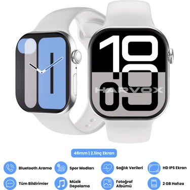 Apple Harvox Watch 10 Pro+ Akıllı Saat 2.1 inç Ekran Bluetooth