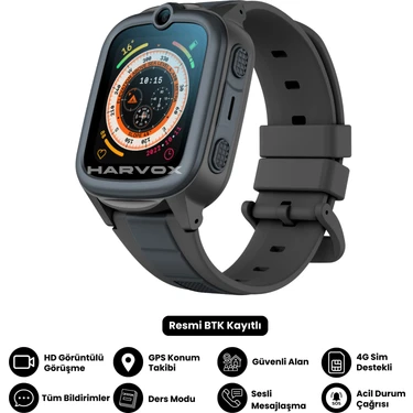 Harvox Hx Kids 4g Pro Sim Kartlı Harvox Akıllı Çocuk Saati Gps Konum Takibi Arama Konuşma 4g