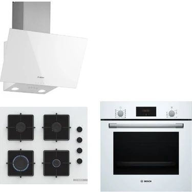 Bosch Beyaz 3 Lü Ankastre Set 298 ( HBF512BW1T - POP6C2P30O - DWK63PJ20T