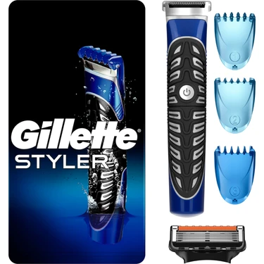 Gillette Fusion Styler 4'ü 1 Arada Erkek Hassas Vücut Tüyü ve Sakal Düzeltici Tıraş