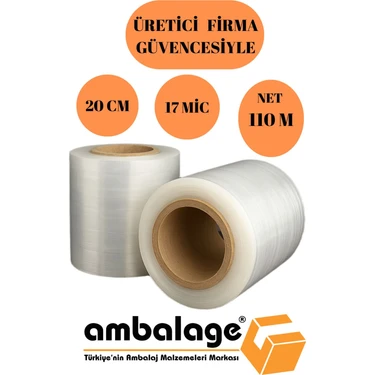 Ambalage 20 Cm Streç Film Ultra Mega Boy Tabak Bardak Sarma Streci Net 110M Taşınma Streci Ultra