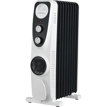 Luxell LUX09-FP-BW 2400 Watt Turbo Fanlı 9 Dilim Yağlı Radyatör Aşırı Isınma Koruması