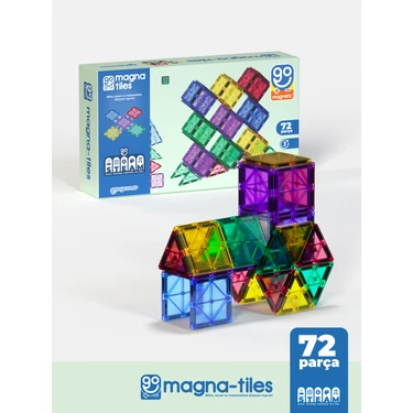 Go Toys Go Magna-Tiles 72 Parça Manyetik Yapı Blokları Original - Mıknatıslı Eğitici