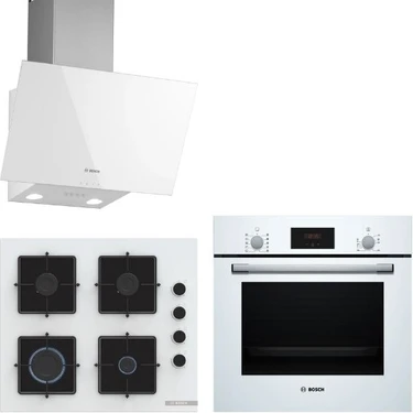 Bosch Beyaz 3 Lü Ankastre Set 300 ( HBF512BW1T - POP7C2P30O - DWK63PJ20T