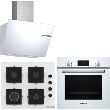 Bosch Beyaz 3 Lü Ankastre Set 279 ( HBF512BW1T - POP6C2P30O - DWK66PJ20T