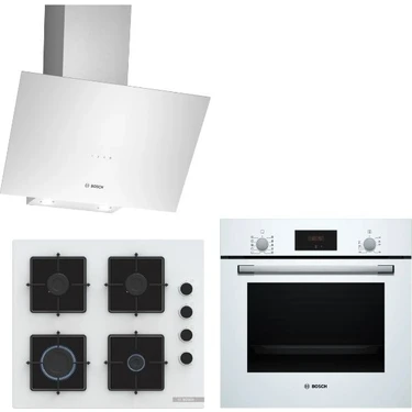 Bosch Beyaz 3 Lü Ankastre Set 280 HBF512BW1T POP6C2P30O DWK64PJ20T 400 m³/h E enerji