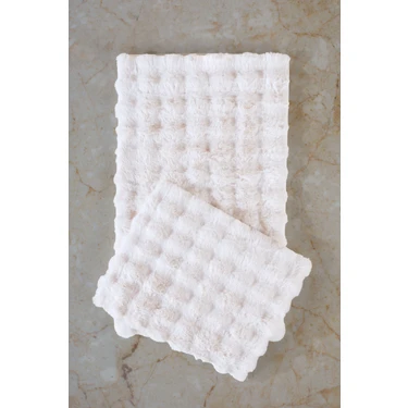 Elart Toffy Paspas Takımı Krem Renkli Yumuşak 60 x 100 cm Kaymaz Tabanlı 2