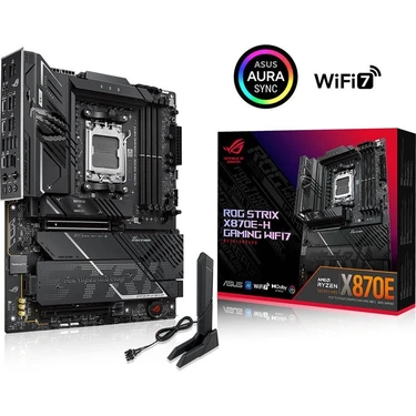 Asus Rog Strıx X870E-H Gamıng Wıfı7 Soket Am5 Amd X870E Ddr5 8000+MT/S(OC) Wi-Fi 7 Atx
