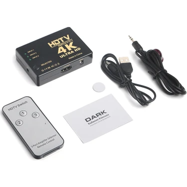 Dark Full HD 3 Giriş 1 Çıkışlı HDMI Switch (Seçici) Fiyatı