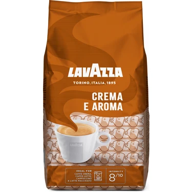 Lavazza 1 kg Crema E Aroma Çekirdek Kahve İtalya Menşeli Özel Kavrulmuş Yoğun