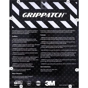 Grippatch Kawasaki ZX-6R 2025 ile Uyumlu Kaydırmaz 6D Karbon Fiyatı