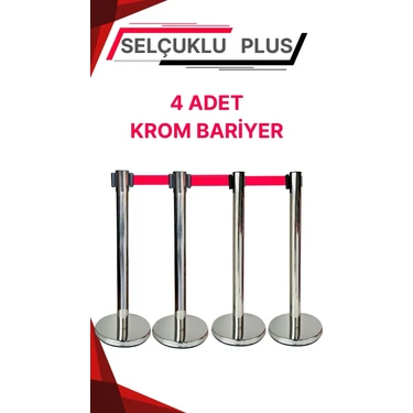 Yönlendirme Bariyeri 4 Adet , Krom Şerit Bariyer 4 Adet Şeritli Bant