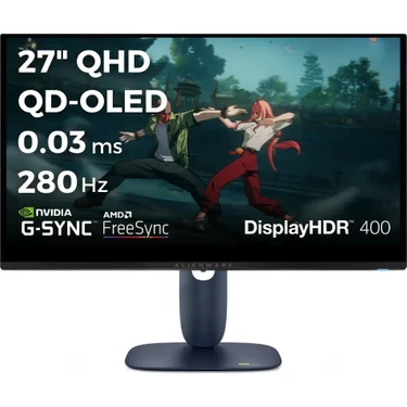 Dell Alienware AW2725D 27 2560X1440 Qhd 280Hz 0.03 Ms HDMI Fiyatı