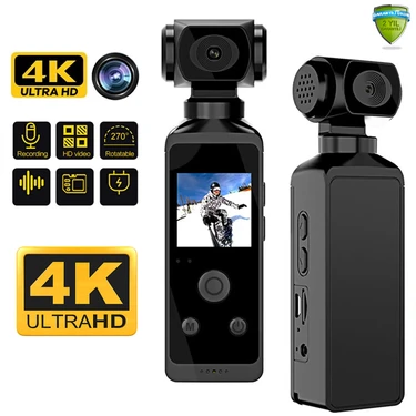 Robeve 4K Ultra Hd Aksiyon Kamerası – 270° Geniş Açı - Döner Klips - Su Geçirmez Kılıf - Wifi