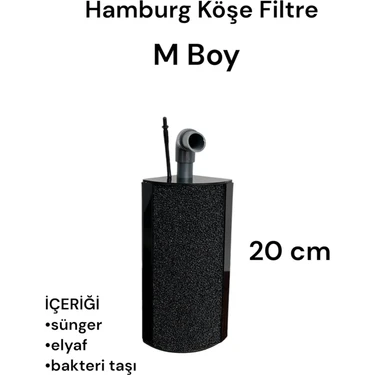 Kles Hamburg Köşe Filtre S Boy ,sumplu Pipo Filtre ,corner Filter Akvaryum