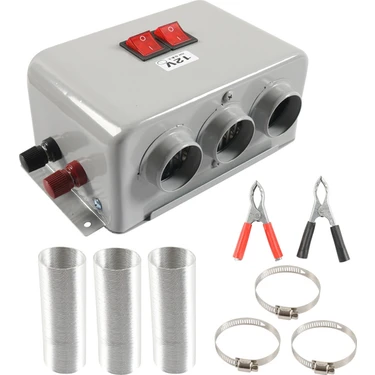 Teedoo 600W Araba Evrensel Elektrikli Isıtıcı Kitleri 3 Delikli 12V Dc Isıtma Fanı Buğu Çözücü Cam