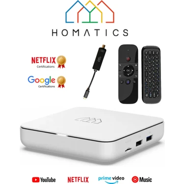 Homatics Box R 4k Lisanslı Media Player | 2gb Ram - 32gb Depolama | Type-C Dvb-S2 Tuner + M8 Air