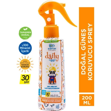Babyton Bebek & Çocuk Doğal Güneş Koruyucu Sprey 30 SPF 200 ml