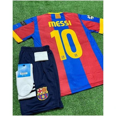Fc. B.a.r.c.e.l.o.n.a 2011 Sampiyonlar Ligi Finali Lionel Messi Nostalji Çocuk Forması 4'lü
