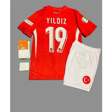 Kenan Yıldız Türkiye Milli Takımı Euro 2024 Deplasman Çocuk Forması 4'lü