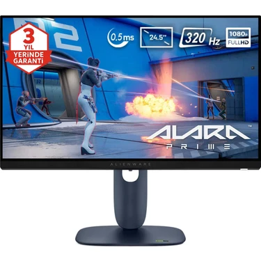 Dell Alienware AW2525HM 24.5 Inç 320Hz 0.5ms Full Hd Adaptive Sync Fast IPS Pivot Gaming Monitör –