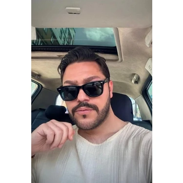 Wayfarer Parlak Siyah Erkek Güneş Gözlük Amerikan Kesim