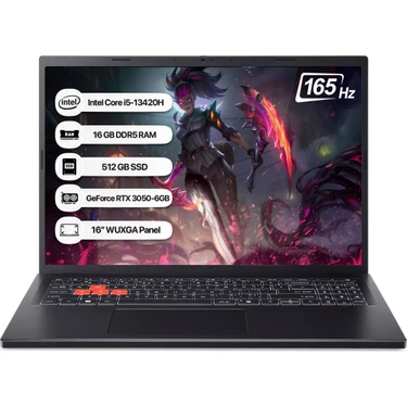 Acer Nitro Lite NH.DAAEY.001 I5-13420H 16 GB 512 GB SSD RTX3050-6GB 165Hz 16" Wuxga Freedos