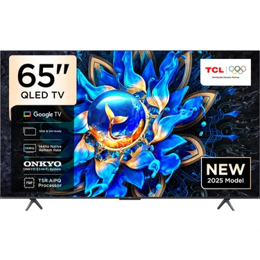 TCL 65T8C  65" 165 Ekran Uydu Alıcılı 4K Ultra HD QLED Google