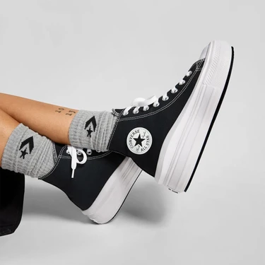 Converse Chuck Taylor All Star Move Hi Kadın Siyah Sneaker Fiyatı