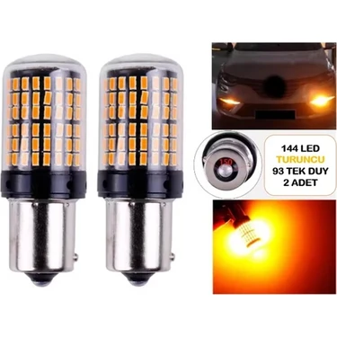Oto Sinyal Ampulü 144 LED Turuncu Sinyal Ampulü Tak