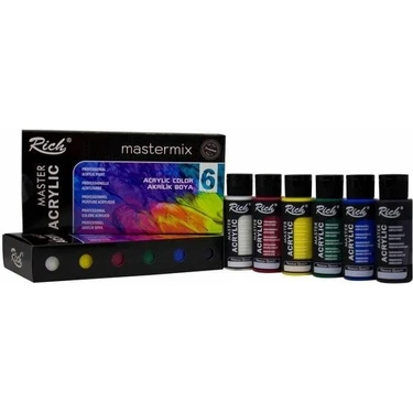Rich master mix 60 cc akrilik set 6 lı