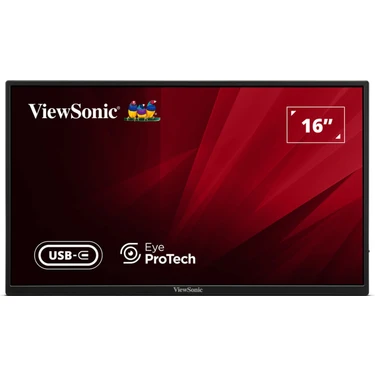 Viewsonic VA1650 16" 60Hz 7ms Hdmı+Usb-C Fullhd IPS Taşınabilir