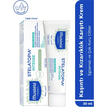 Mustela Stelatopia Intense Kokusuz Cilt Koruyucu Krem - 30 ml, Kortizon ve Paraben İçermez,