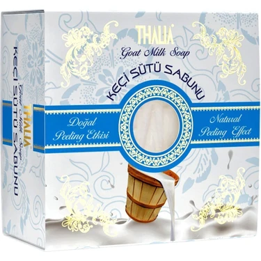 Thalia Doğal Keçi Sütü İçeren Bitkisel Sabun - Cilt Temizleyici ve Nemlendirici, 150 gr, Beyaz