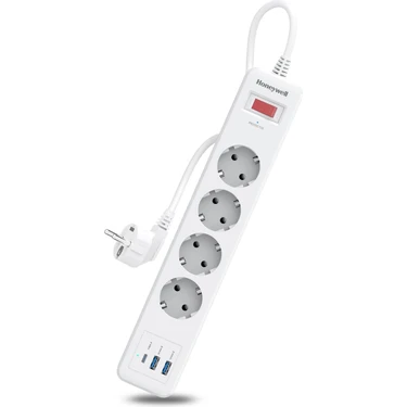 Honeywell Akım Korumalı Priz 4lü 1xtype-C 2xusb-A