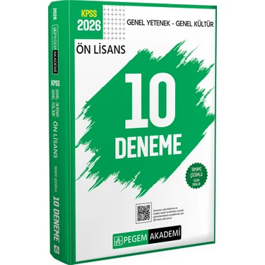Pegem Akademi Yayıncılık 2026 KPSS Genel Yetenek Genel Kültür Ön Lisans Tamamı Çözümlü