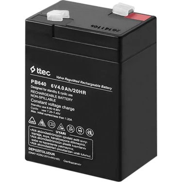 Ttec 6V 4Ah Bakımsız Kuru