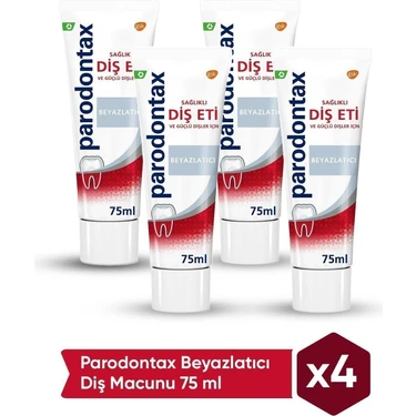 Parodontax Diş Macunu 4 Kat Etkili Beyazlatıcı Formül 4x75 ml Nane Aromalı İngiltere