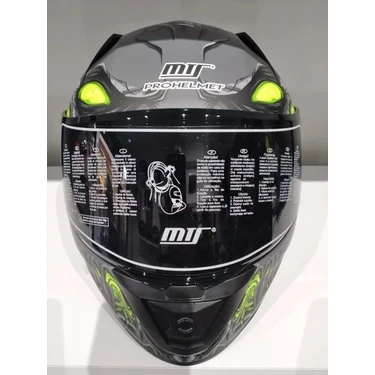Mts Kask Mts Pro 801 Zombi Güneş Gözlüklü Grey/whıte/yellow Fiyatı