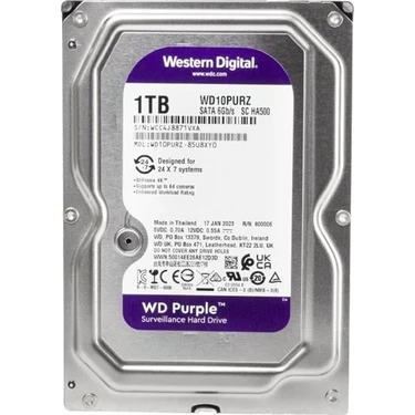 Western Digital Purple WD10PURZ 1 Tb Sata 6gb/s 7-24 Fiyatı