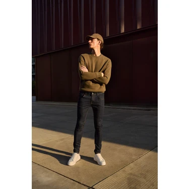 Altınyıldız Classics Erkek Koyu Lacivert Ekstra Slim Fit Dar Kesim Pamuklu Esnek Rııs Jean Kot