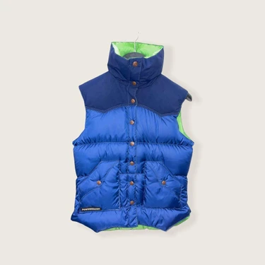 Powderhorn The Original Kadın Yelek Lacivert Renkli Premium Kaz Tüyü Kumaş ile Şık