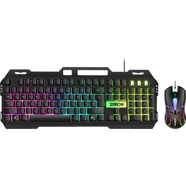 Zeiron T450 Suspanded Cool Q Türkçe Işıklı Rgb Klavye Mouse Fiyatı