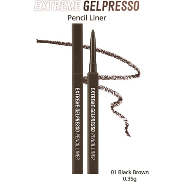 Suya Dayanıklı, Gün Boyu Kalıcı Kalem Eyeliner CLIO Extreme Gelpresso Pencil Liner (01 Black