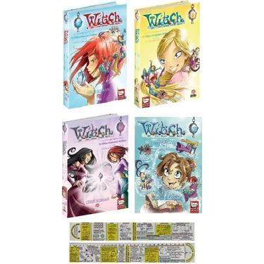 Witch 4-5-6-7 Çizgi Roman Seti + Mat. Öğreten Cetvel Kitabı