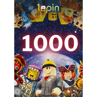 1Epin Roblox 1000 Robux Hediye Kodu
