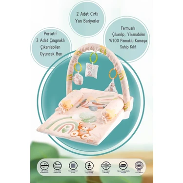 Vevons Bebek Reflu Yatağı, Fermuarlı, Yıkanabilir Kılıf, Özel Üretim, Pamuk