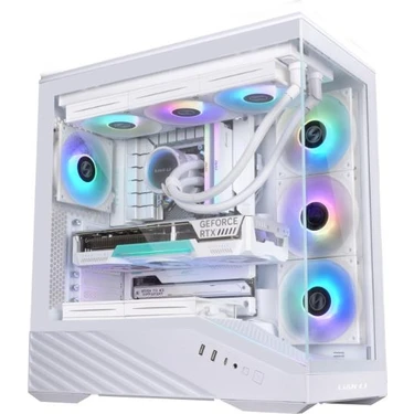 Lian Li Vector V100R G99.V100RW.00 Argb Fanlı Beyaz E-Atx Oyuncu